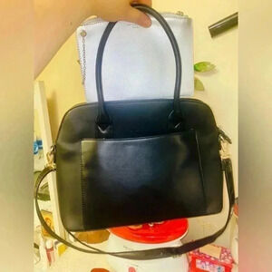 David Jones faux  leather bag with silver wallet